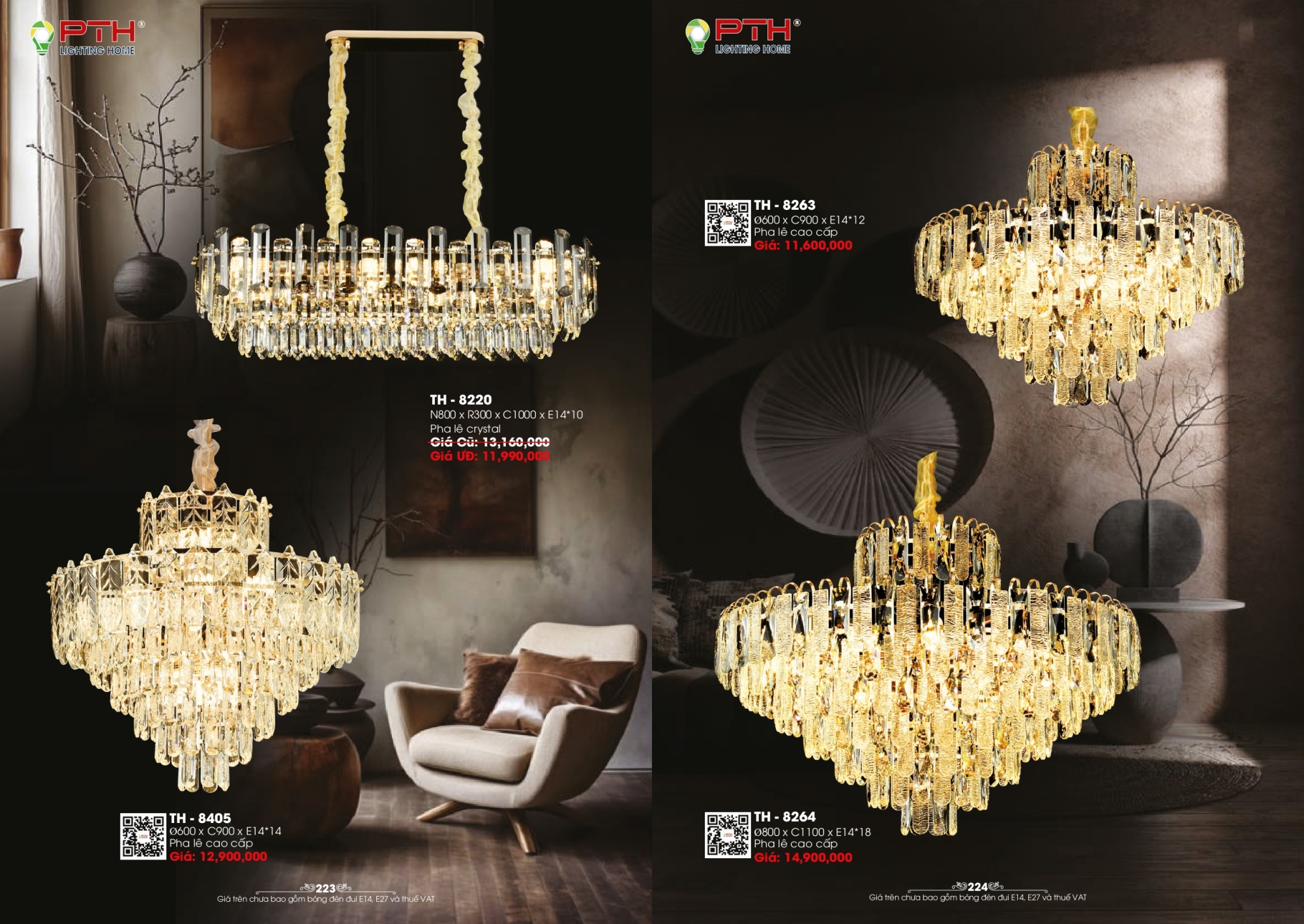 Bảng giá đèn trang trí PTH Lighting Home 2026